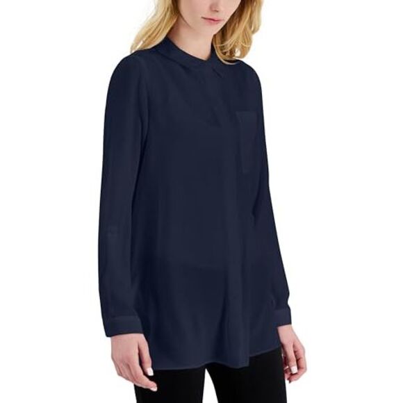 Alfani Button Front Tunic - Picture 2 of 3